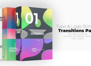 FCPX转场插件-12组现代时尚图形标题logo转场预设