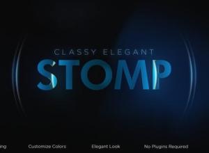 AE模板-节奏感文字动画光效快闪片头 Classy Elegant Stomp Intro
