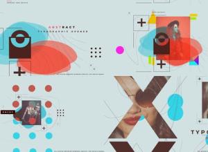 AE模板-现代促销创意抽象图形排版文字宣传片头