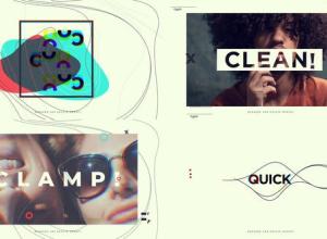 AE模板-创意时尚动感排版快闪文字图片开场