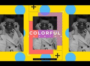 AE模板-多彩时尚现代幻灯片图形文字包装片头 Colorful Fashion Opener