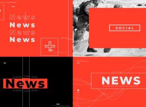 AE模板-简洁电视节目预告新闻包装宣传片头