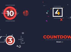 AE模板-创意时尚图形动态新闻倒计时包装动画