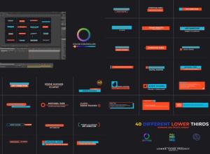 AE模板-40组文字标题排版字幕条动画 Create Lower Thirds