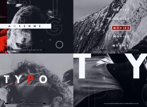 AE模板-创意抽象节奏踩踏文字图片排版片头