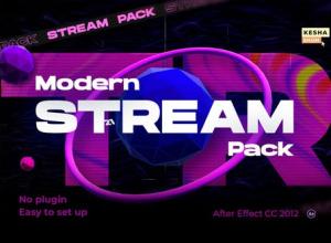 AE模板-现代感网络直播包装元素动画