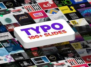 AE模板-100+多彩图形背景海报文字标题排版动画 Typography