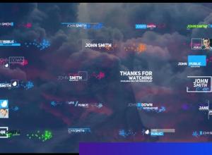 AE模板-20组创意粒子标题字幕动画 Creative Lower Third With Particles