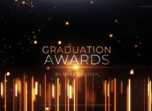 AE模板-豪华发光粒子背景颁奖典礼文字宣传片头