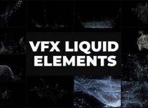 AE模板-12组液体水花飞溅特效元素动画 VFX Liquid Pack | After Effects