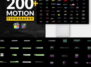 FCPX插件-176组时尚文字标题排版字幕动画预设