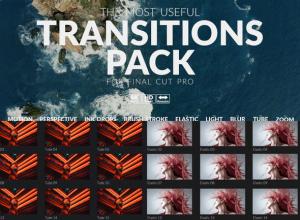 FCPX插件-200组镜头推拉冲击扭曲信号损坏旋转无缝视频转场预设