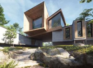 树木草地现代房屋场景3D模型 Archexteriors vol. 32