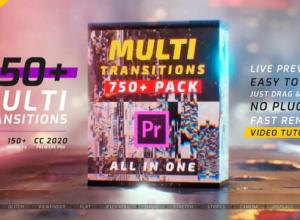 PR模板-750+过渡毛刺缩放相机位移摇动拉伸条纹音效视频转场预设