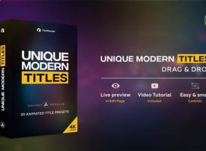 达芬奇模板-30组现代文字标题字幕动画预设 Unique Modern Titles