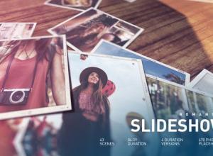 AE模板-照片回忆相册幻灯片展示开场 Romantic Slideshow