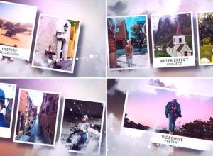 AE模板-云层幻灯片照片视频相册展示 Cloud Slideshow 2
