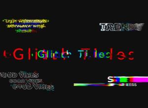 AE模板-20种独特故障标题文字动画 Glitch Titles