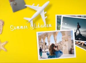 AE模板-夏季旅行幻灯片照片相册包装片头