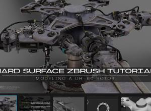 ZBrush制作直升机螺旋桨硬表面建模视频教程