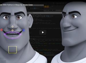 Python角色嘴唇下巴绑定动画Maya教程