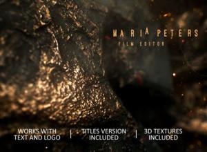 AE模板-大气三维史诗预告片石头文字Logo动画片头