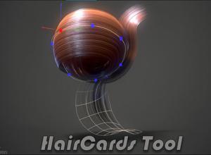 3DS MAX面片头发模拟插件 Hair Cards Tool v0.9.98