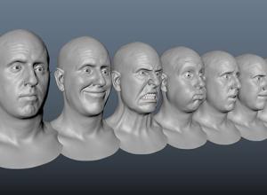 Maya角色面部表情造型运动动画视频教程