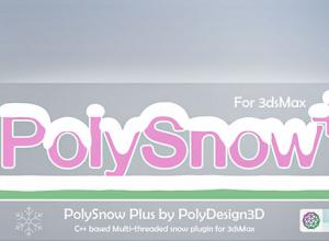 3DS MAX雪覆盖模拟插件 PolySnow v1.04 for 3ds max 2016-2025