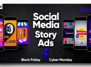 AE模板-社交媒体商店购物广告产品介绍 Social Media Story Ads