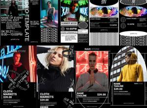 AE模板-时尚动感竖屏海报文字标题排版广告视频设计包