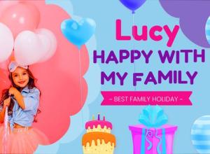 AE模板-童年多彩生日快乐介绍祝福片头 Happy Birthday Lucy