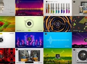 AE模板-50组创意音乐波形可视化动画音乐展示台