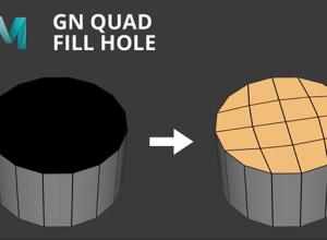 多边形封孔Maya插件 GN Quad Fill Hole v4.18