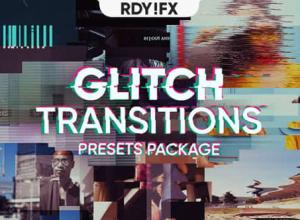 PR预设-60个时尚小故障视频转场预设 Glitch Transitions Pack