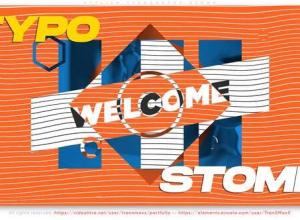 AE模板-时尚排版踩踏抽象风格视频宣传 Stylish Typography Stomp