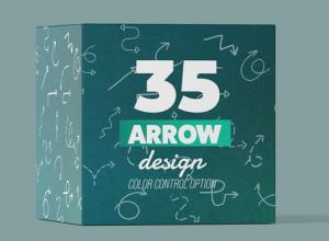AE模板-35个线条箭头动画元素 Arrow Pack