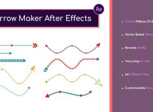 AE模板-箭头路径提示元素动画