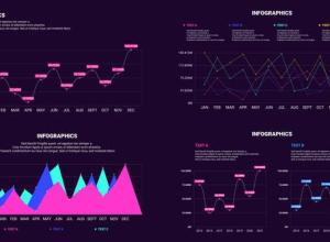 PR预设-可定制线条信息图点线趋势数据动画 Customizable Line Infographics