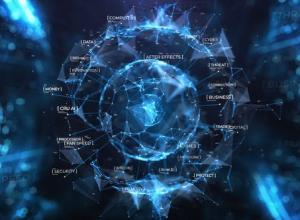 AE模板-Plexus科幻背景Logo动画网络业务开场 Cyber Business Digital Opener