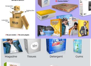 AE模板/脚本-300种盒子场景书籍食品药品纸盒礼品盒预设