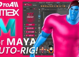 Maya模型快速绑定插件 3DtoAll IKMAX V1.63a Win