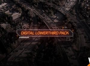 AE模板+PR预设-30组科技感HUD故障标题字幕条动画 Digital Titles & Lower Thirds HUD