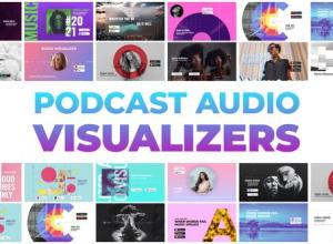 AE模板-20种播客音乐播放器波形可视化动画 Podcast Audio Visualizers