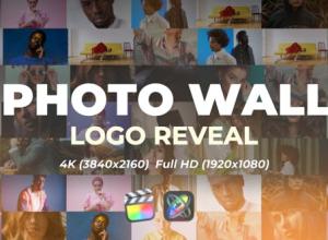 FCPX插件-视频照片墙动画展示logo片头