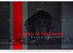 AE模板-动态每日新闻介绍 Dynamic News Intro