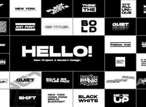 AE模板-28个现代大标题文字动画预设 Big Titles