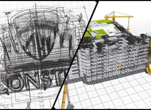 AE模板-建筑标志蓝图绘制线描logo开场动画 Construction Logo