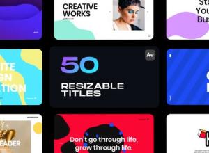 AE模板-50组自适应时尚图形标题排版设计动画 Resizable Titles