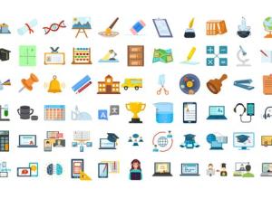 AE模板-100个教育和电子学习图标动画 100 Education & E-Learning Icons